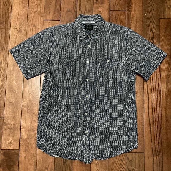 Obey - Short Sleeve Button Up - Medium - Navy / White - Picture 2 of 2